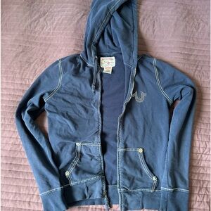 Vintage true religion zip up with gems